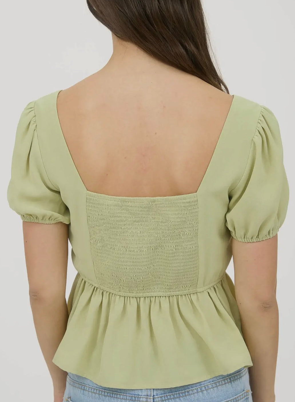 Front Bow Peplum Top