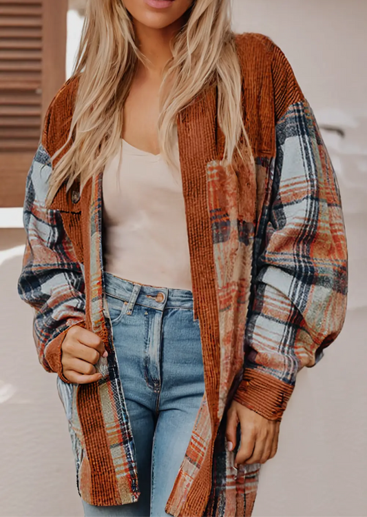 Pumpkin Spice Flannel Shacket