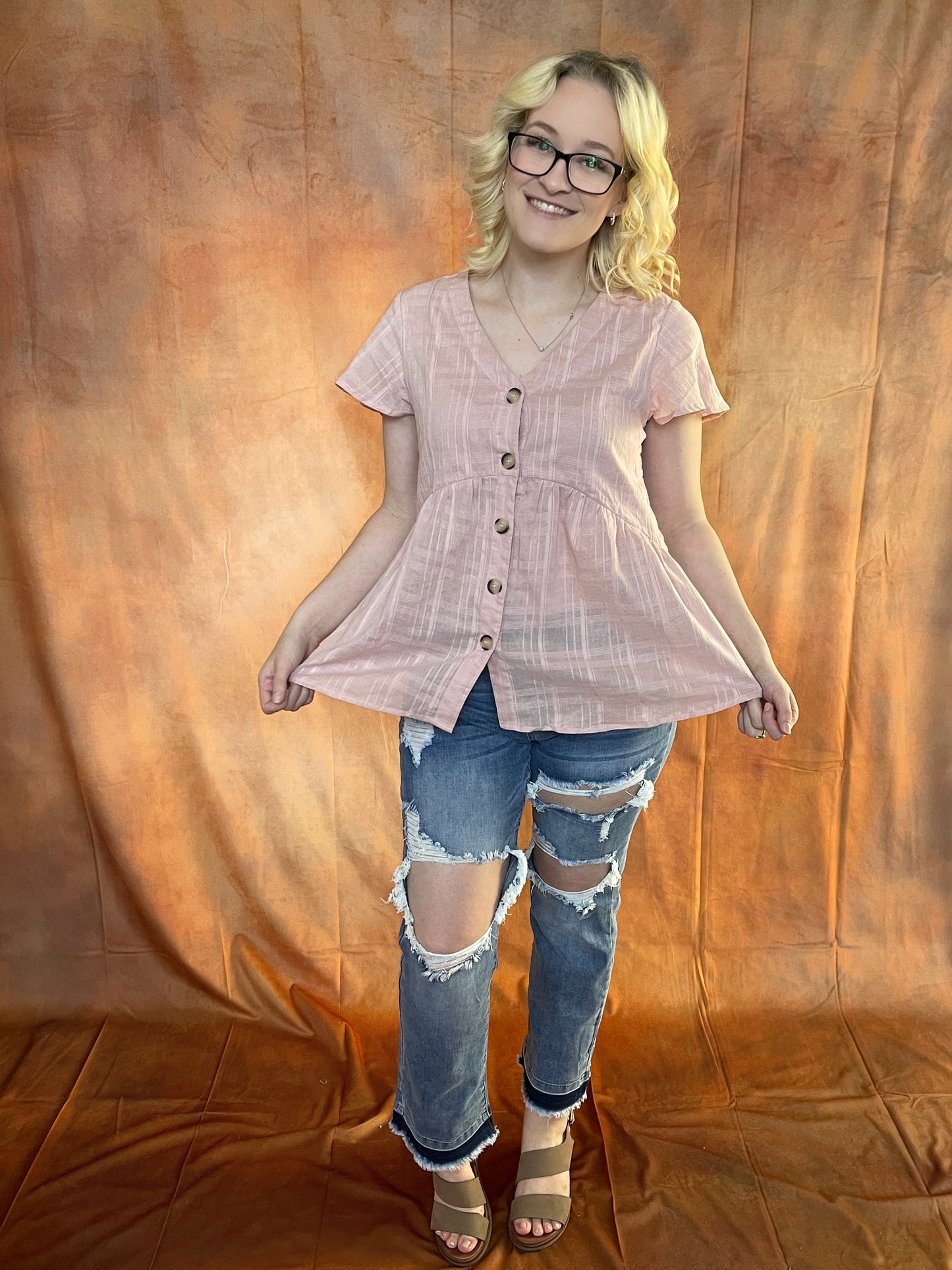 Blush Babydoll Blouse