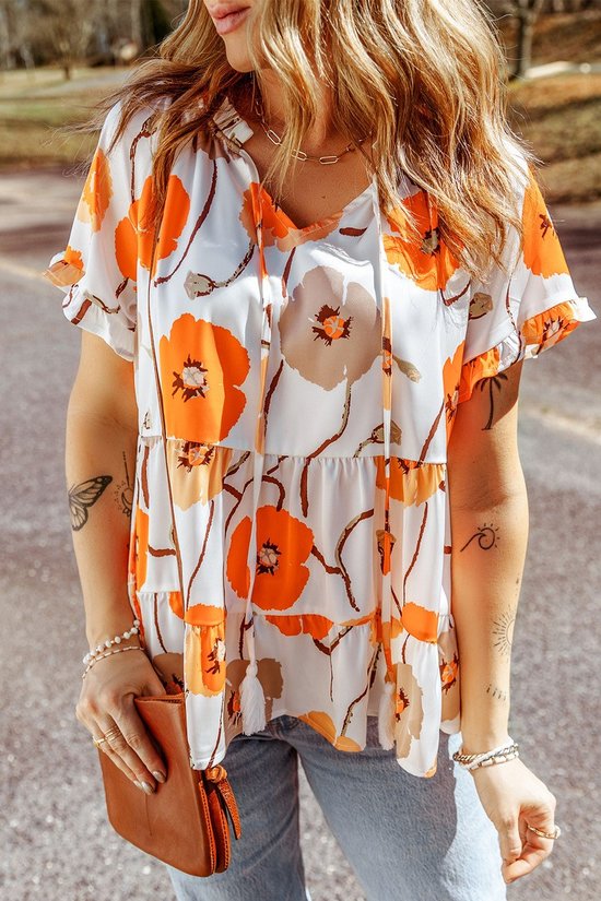 Boho Floral Blouse